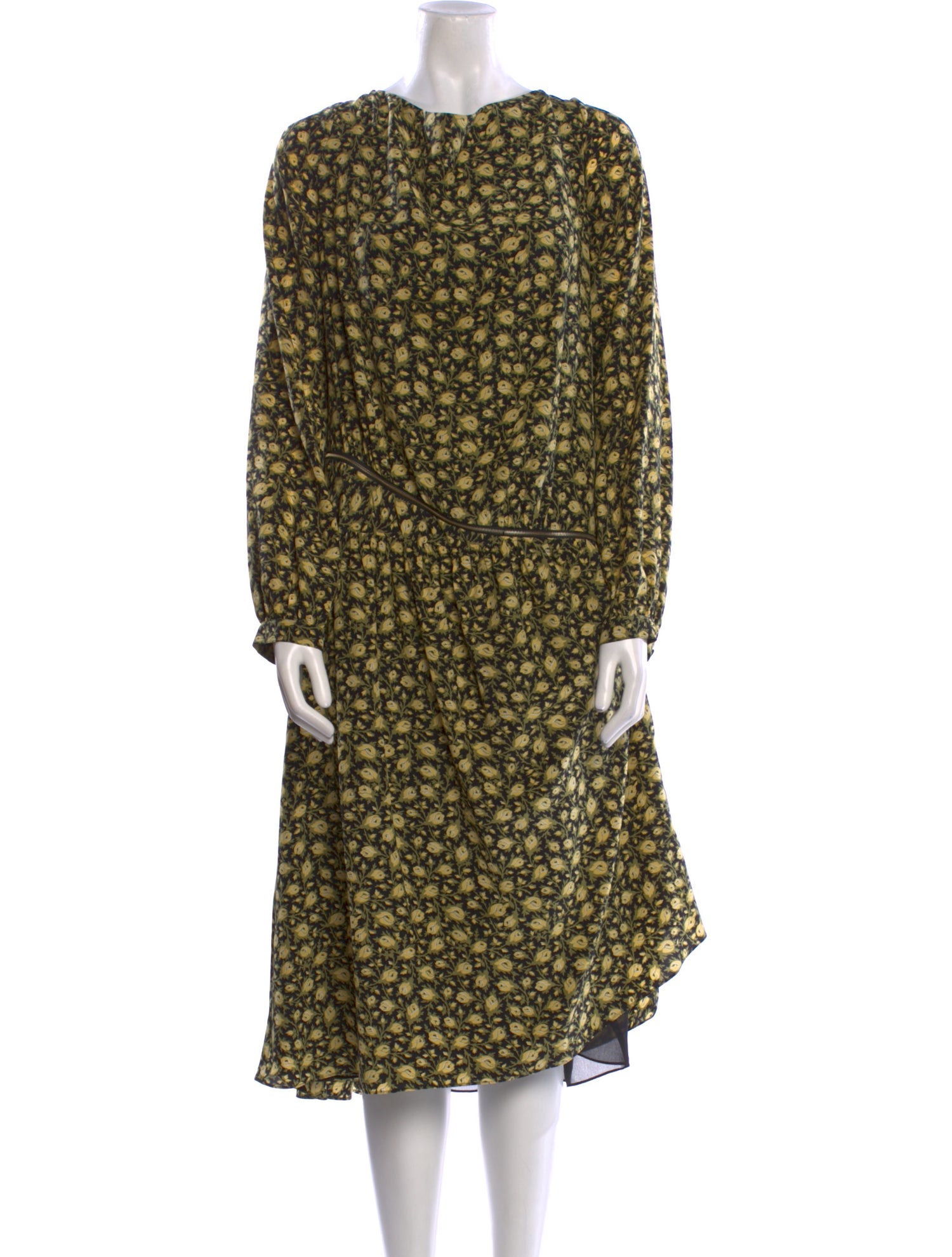 Burberry Silk Midi Length Dress