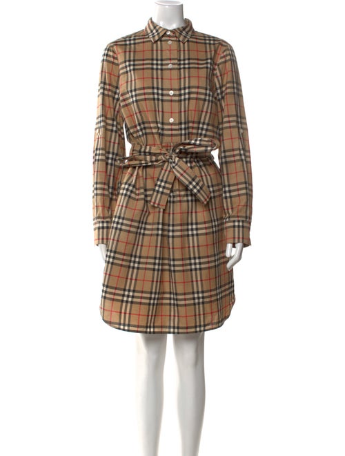 Burberry Plaid Print Mini Dress