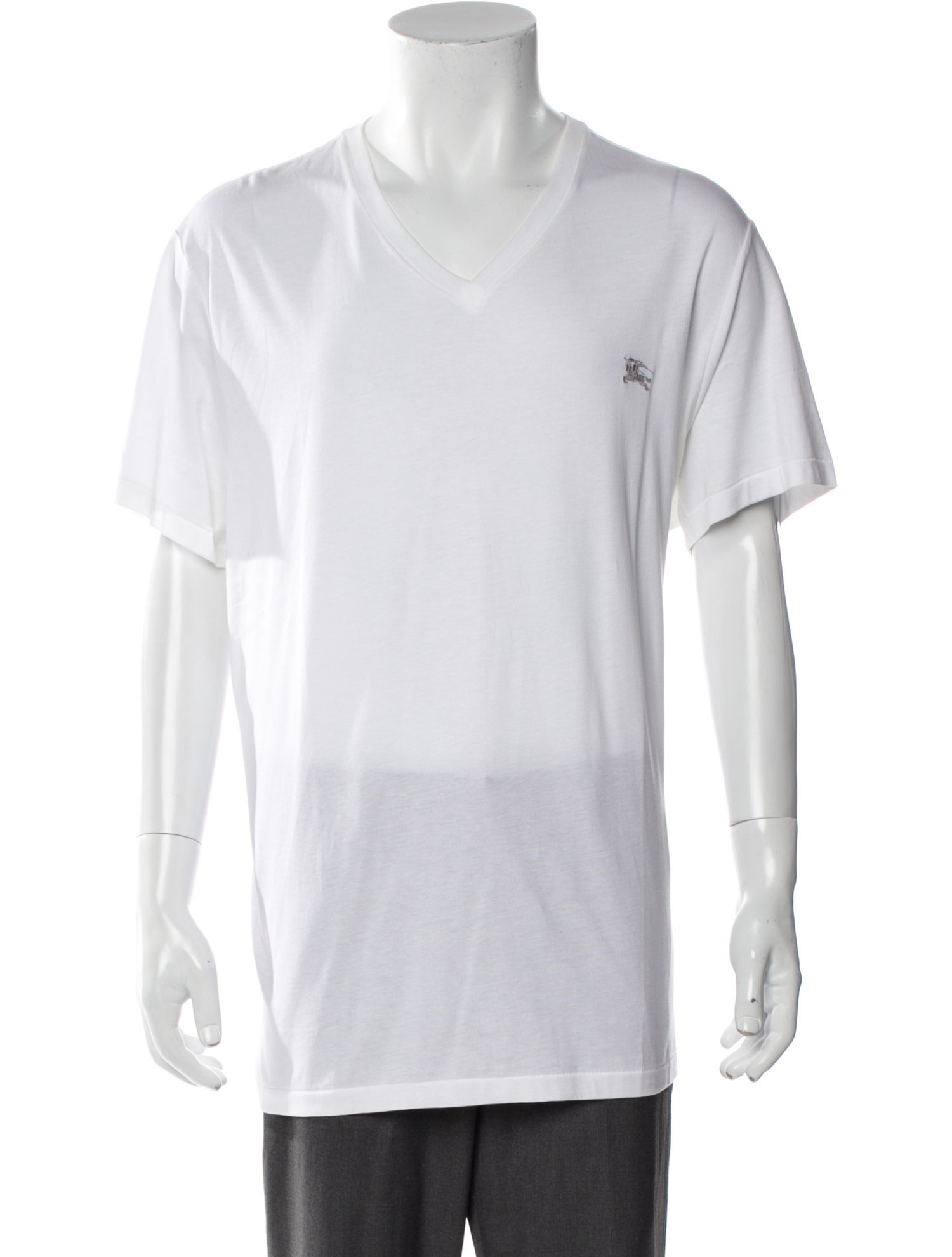 Burberry House Check Pattern V-Neck T-Shirt