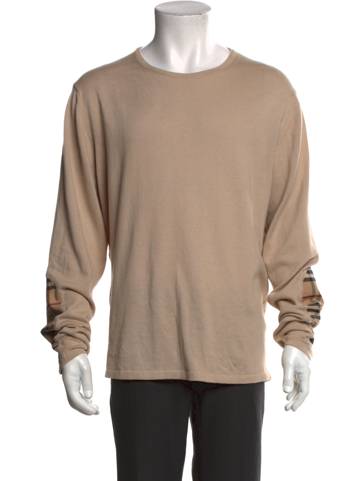 Burberry London House Check Pattern Crew Neck Pullover