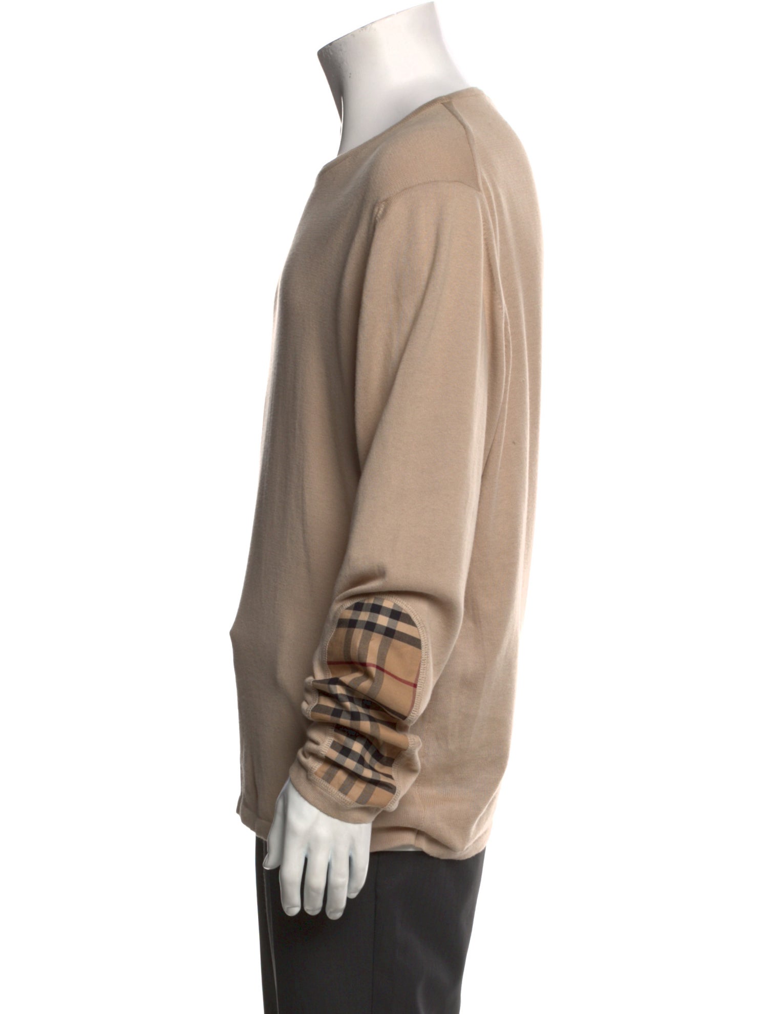Burberry London House Check Pattern Crew Neck Pullover