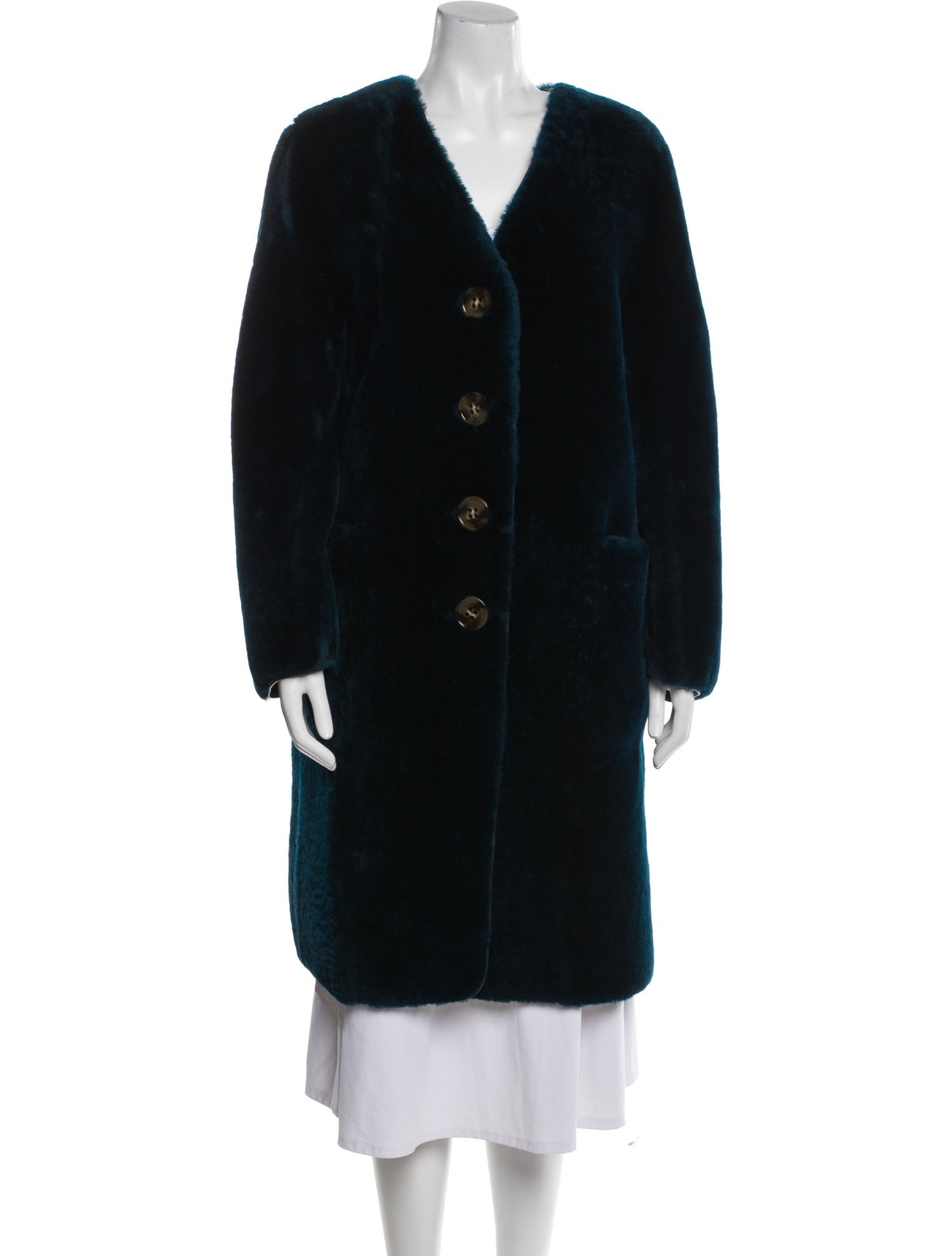 Burberry Shearling Faux Fur Coat w/ Tags