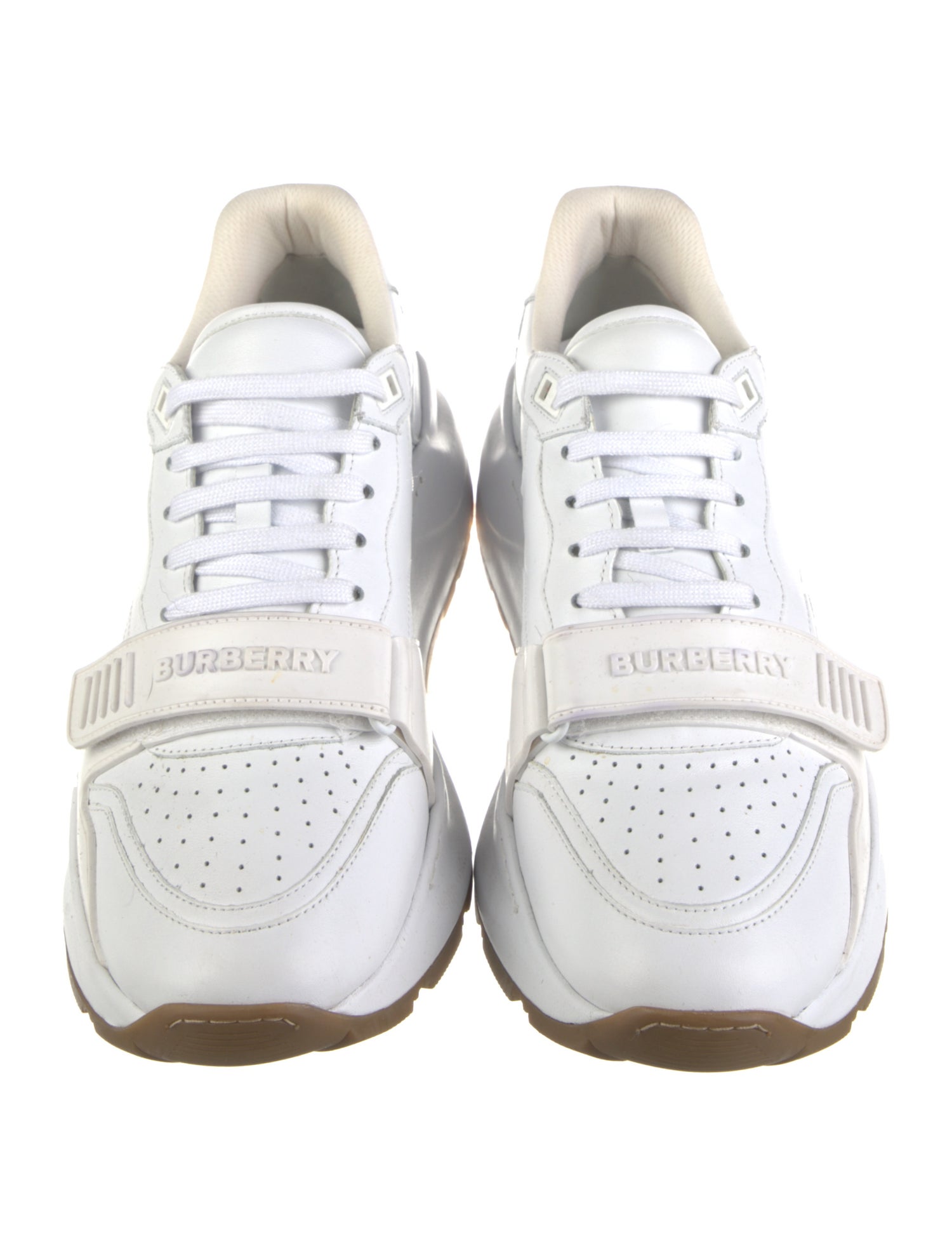 Burberry Nova Check Pattern Leather Sneakers