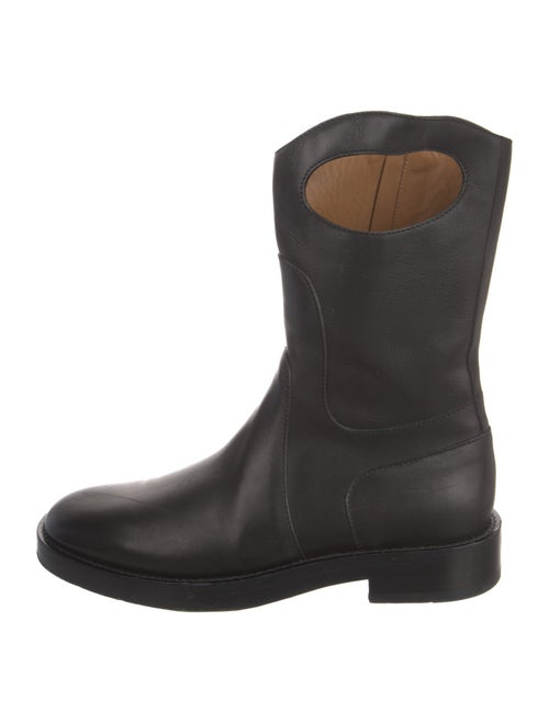 Burberry TB Monogram Leather Rain Boots