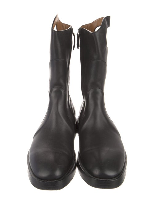 Burberry TB Monogram Leather Rain Boots