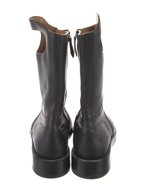 Burberry TB Monogram Leather Rain Boots