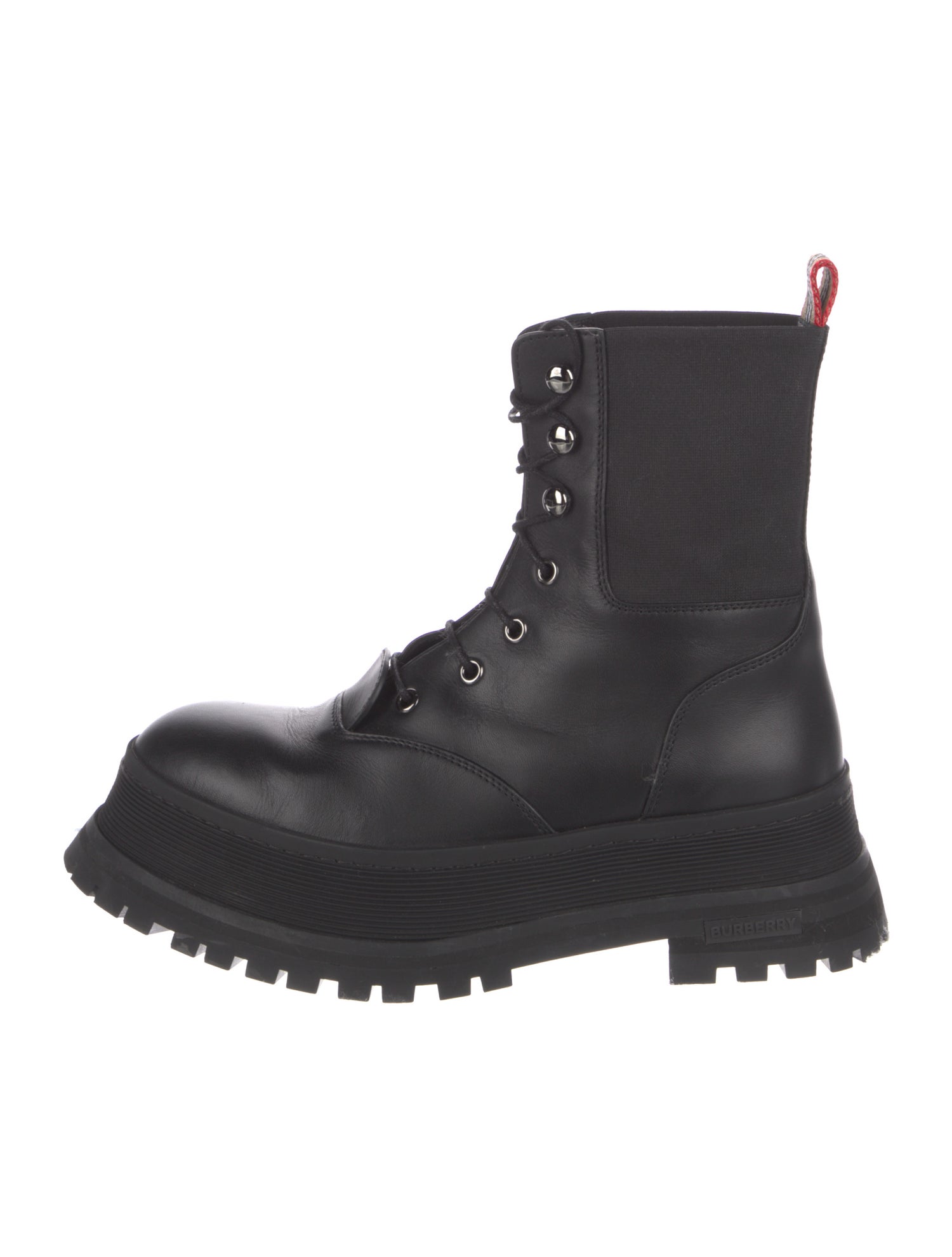 Burberry Leather Combat Boots