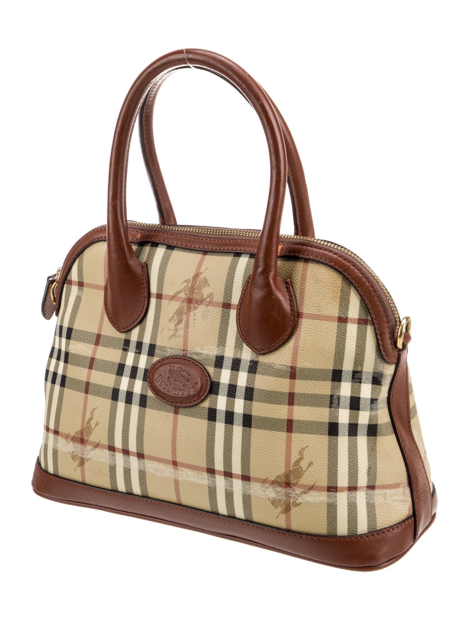 Burberry Haymarket Check Top Handle Bag