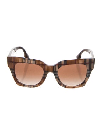 Burberry TB Monogram Wayfarer Sunglasses