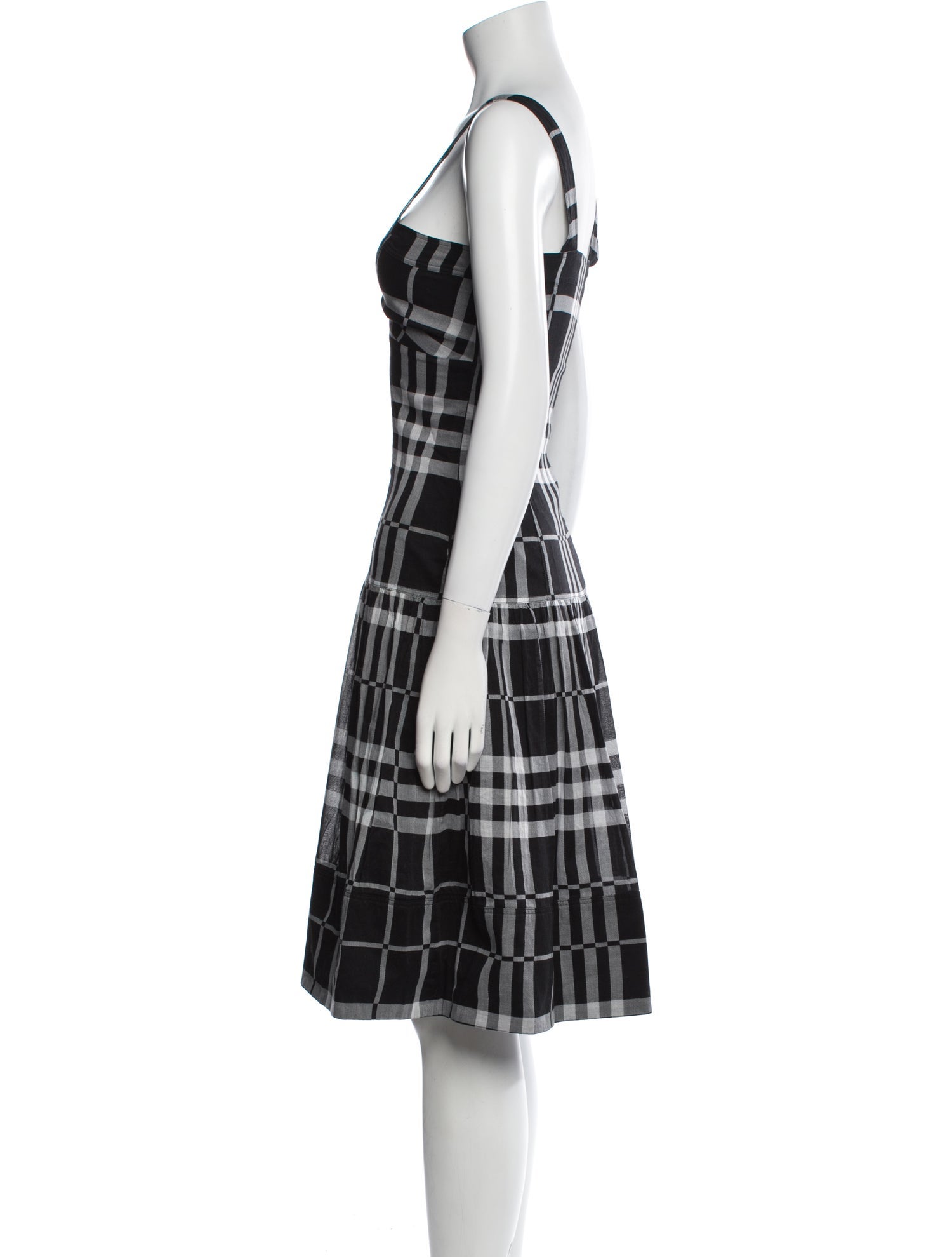 Burberry London Plaid Print Knee-Length Dress
