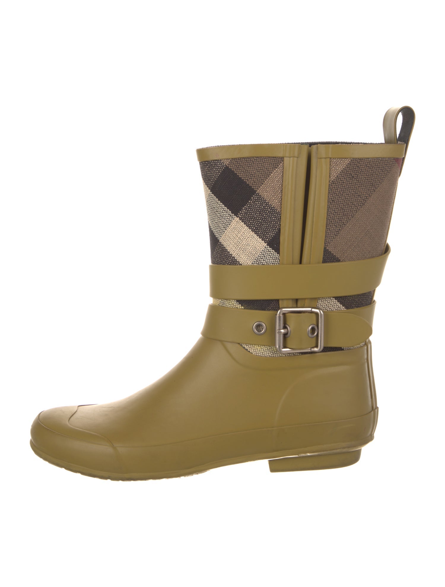 Burberry House Check Pattern Rubber Rain Boots