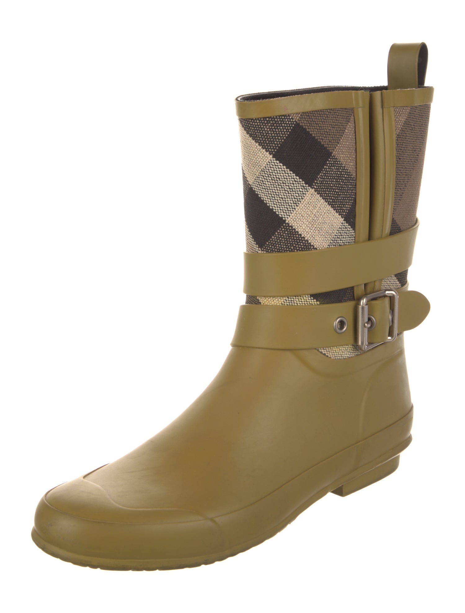 Burberry House Check Pattern Rubber Rain Boots