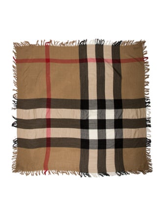 Burberry Cashmere House Check Pattern Scarf