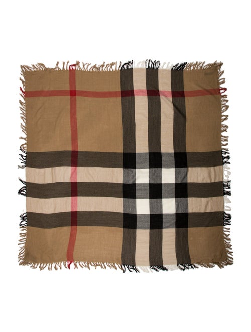 Burberry Cashmere House Check Pattern Scarf
