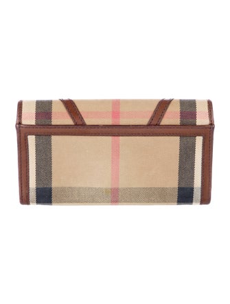 Burberry House Check Pattern Canvas Wallet