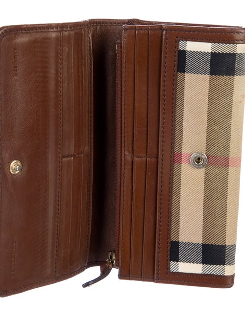 Burberry House Check Pattern Canvas Wallet
