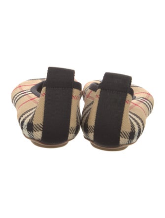 Burberry House Check Pattern Canvas Ballet Flats