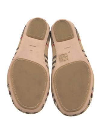 Burberry House Check Pattern Canvas Ballet Flats