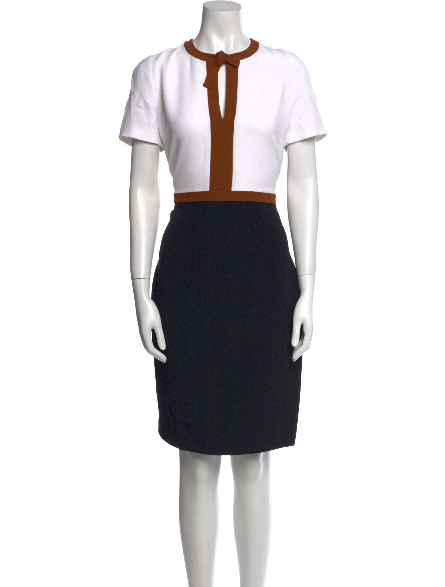 Burberry Colorblock Pattern Midi Length Dress