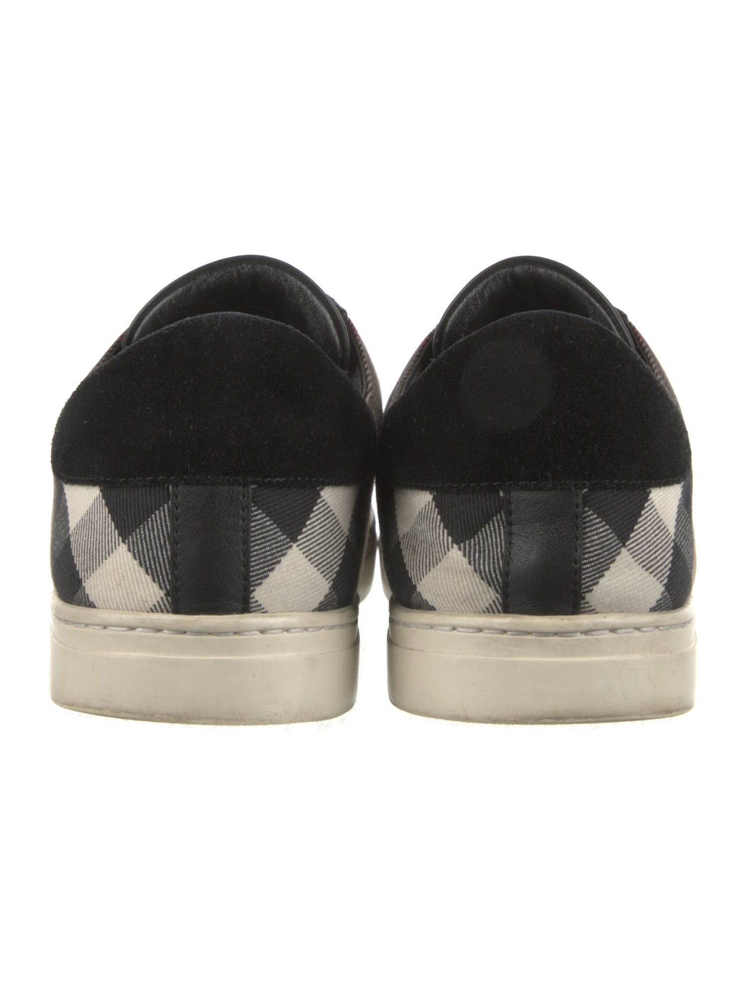 Burberry Nova Check Pattern Leather Sneakers