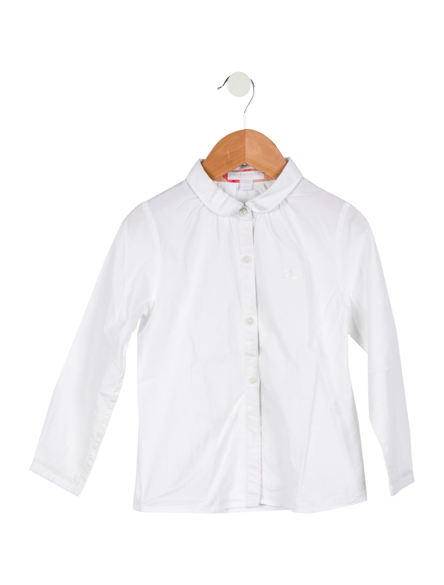 Burberry Girls' Solid Button Up Shirt