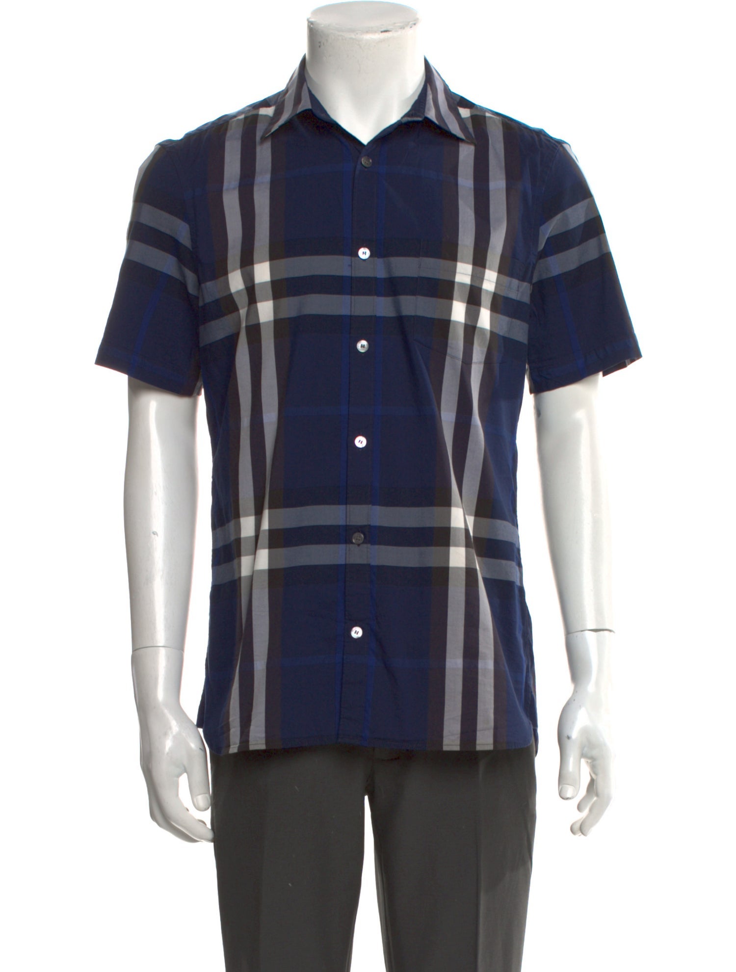 Burberry Exploded Check Pattern Short Sleeve Shirt