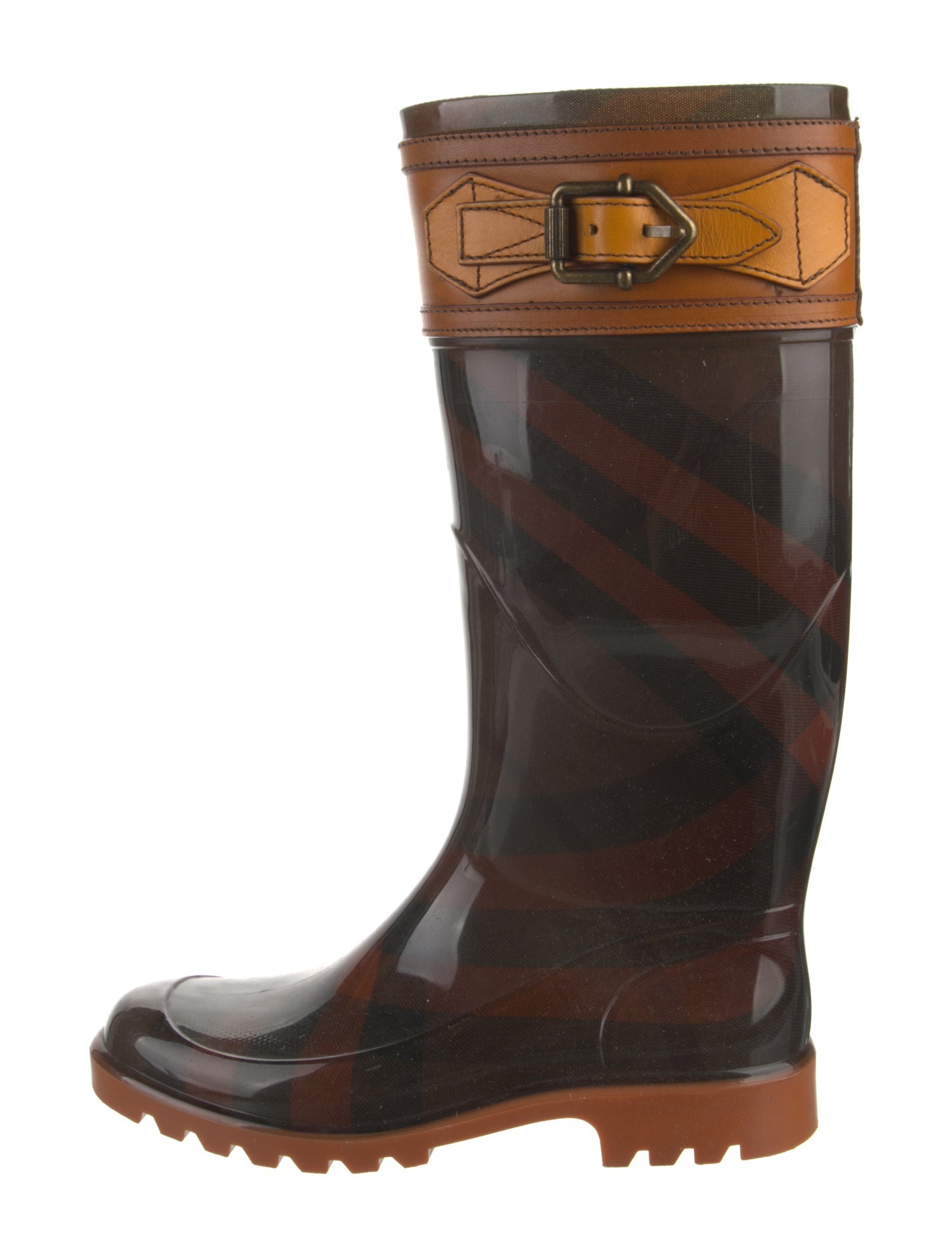 Burberry Rubber Striped Rain Boots