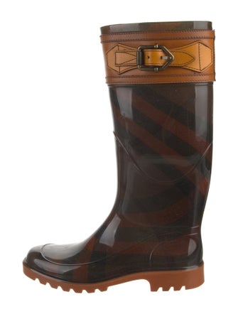 Burberry Rubber Striped Rain Boots