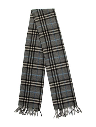 Burberry Cashmere Nova Check Pattern Scarf
