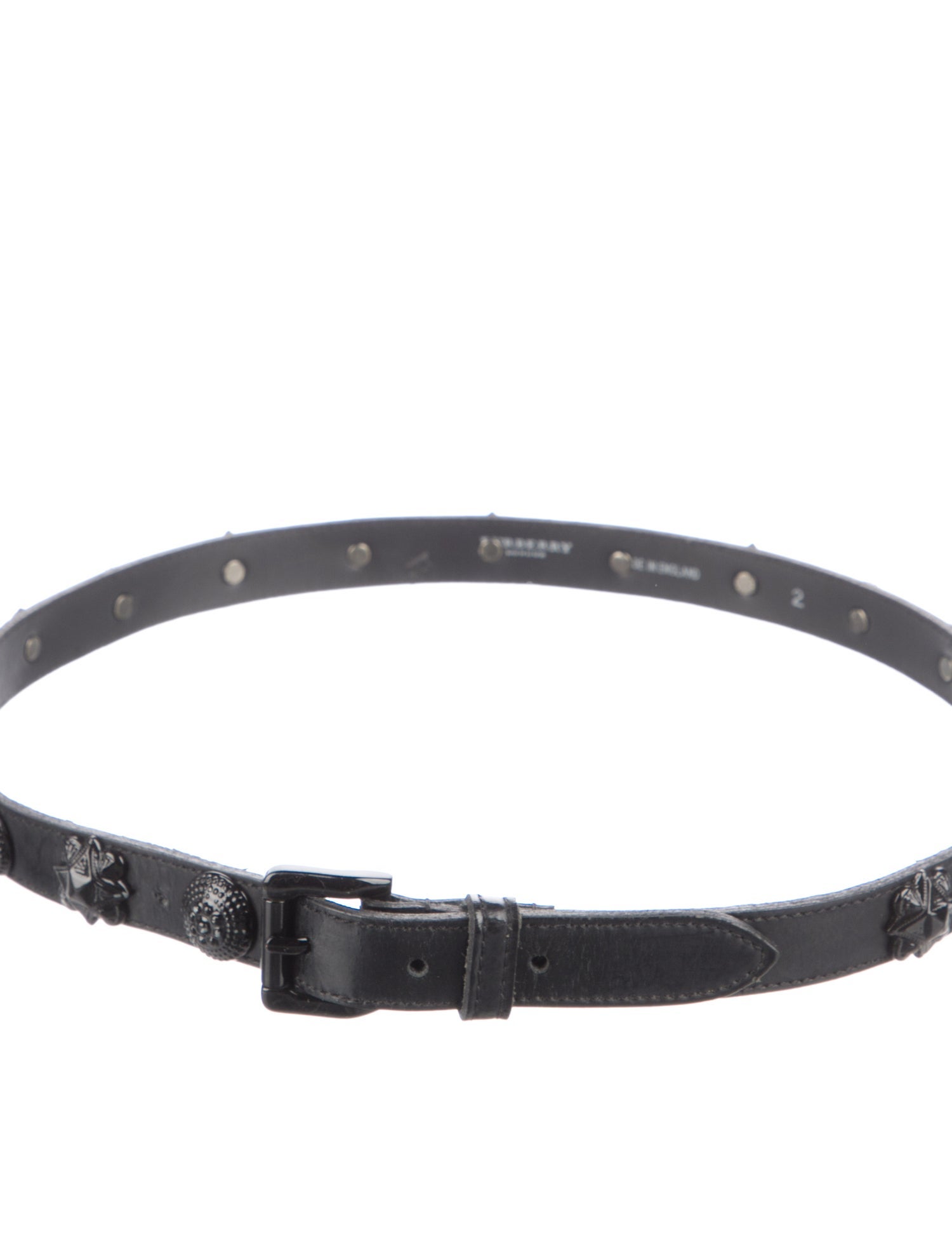 Burberry Leather Studded Accents Waist Belt