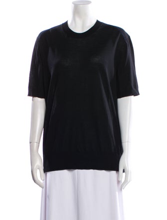 Burberry Wool Crew Neck T-Shirt