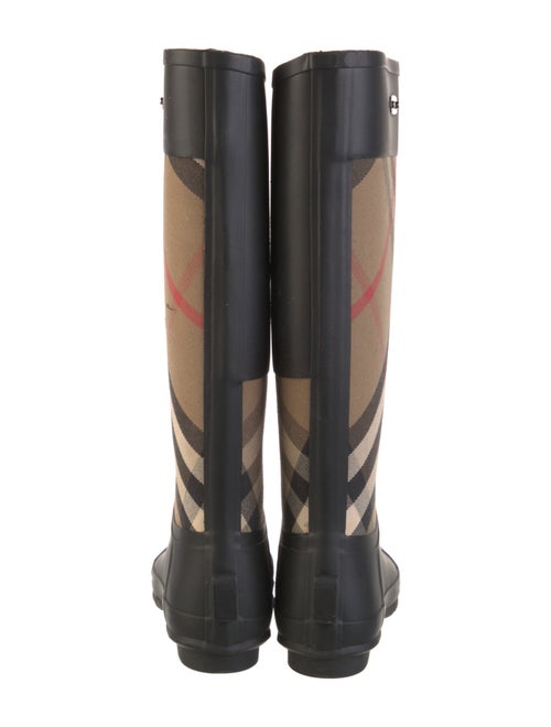 Burberry Rubber Plaid Print Rain Boots