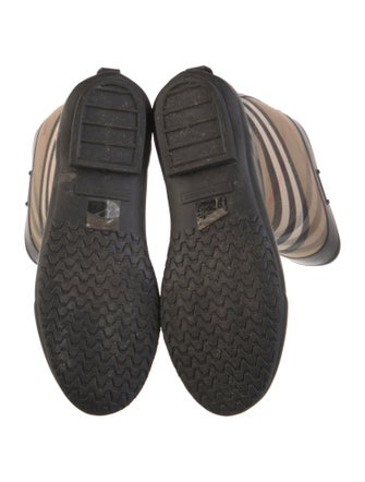 Burberry Rubber Plaid Print Rain Boots