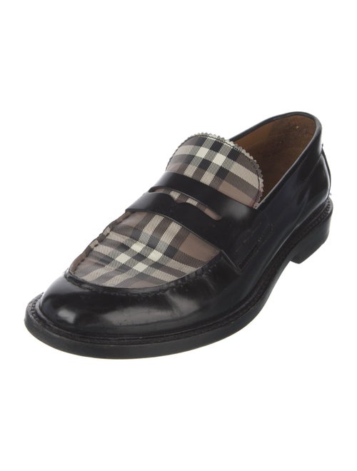Burberry House Check Pattern Leather Dress Loafers