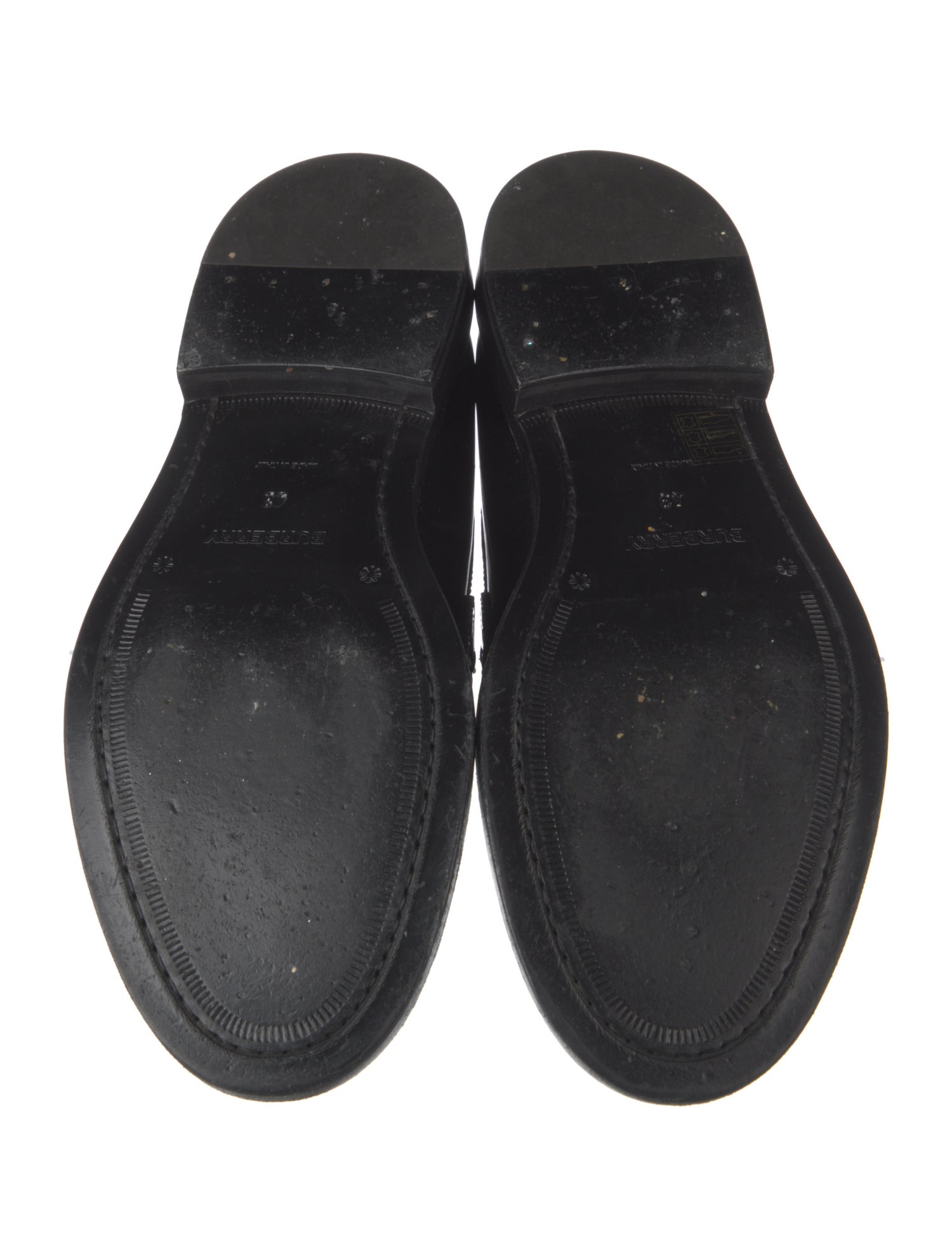 Burberry House Check Pattern Leather Dress Loafers