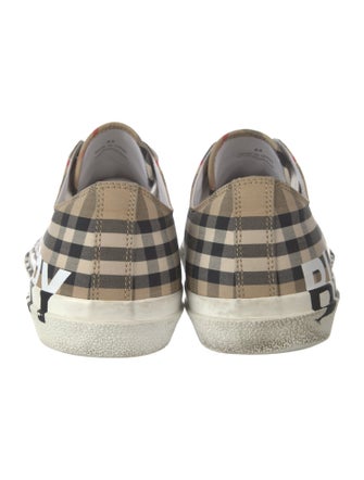 Burberry House Check Pattern Canvas Sneakers