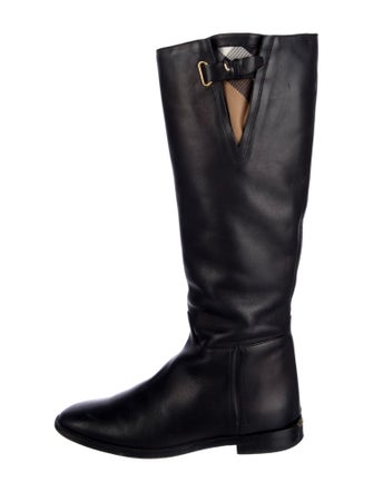 Burberry Leather Riding Boots