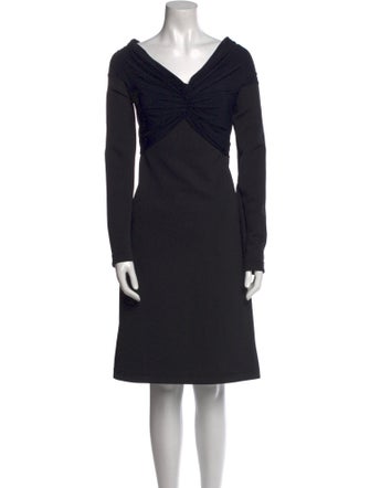 Burberry V-Neck Knee-Length Dress