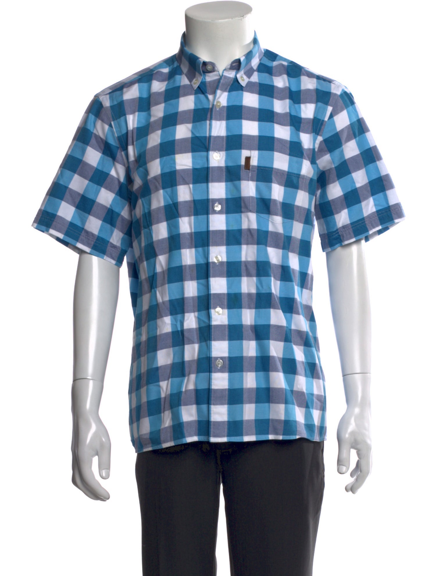 Burberry Plaid Print Long Sleeve Shirt