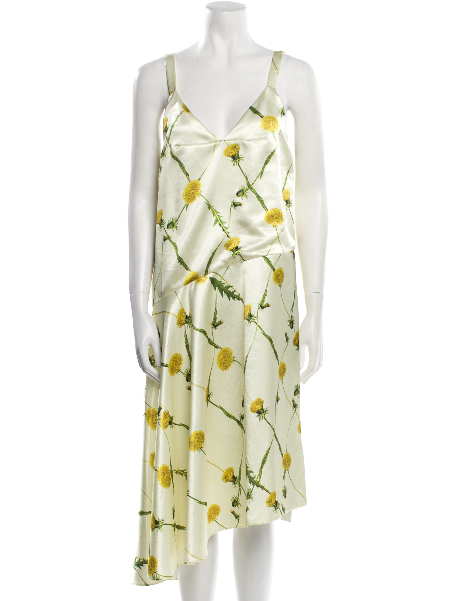Burberry Floral Print Midi Length Dress