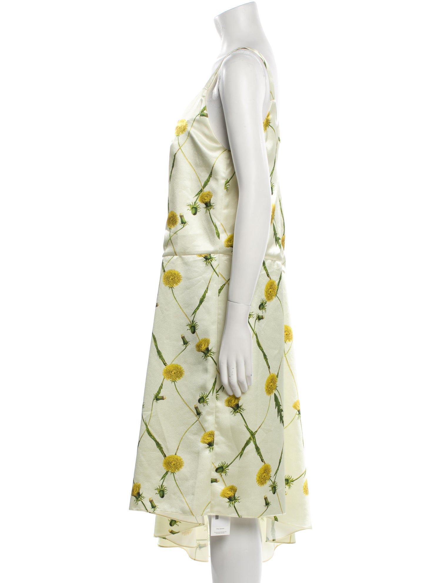 Burberry Floral Print Midi Length Dress