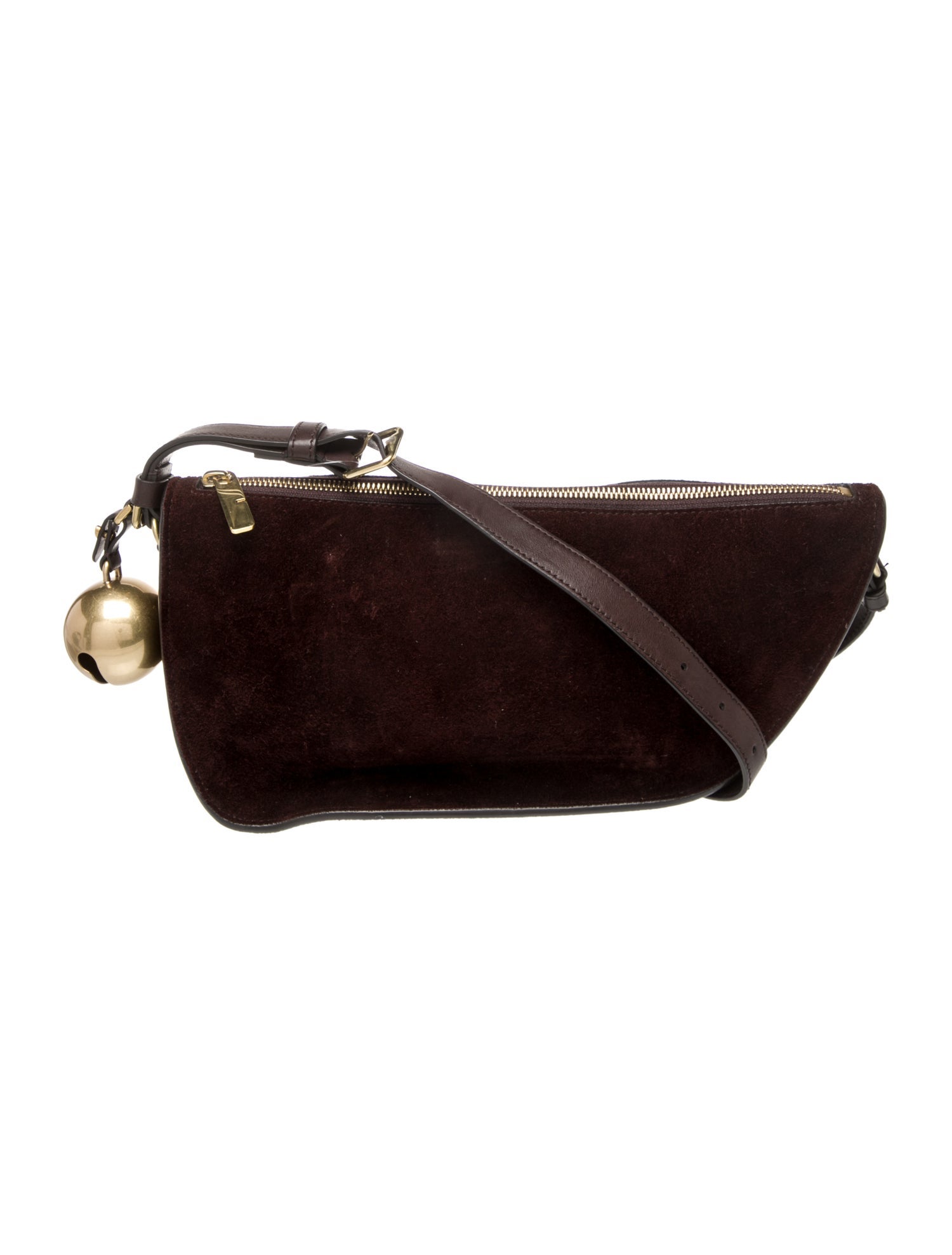 Burberry Suede Shield Shoulder Bag Small