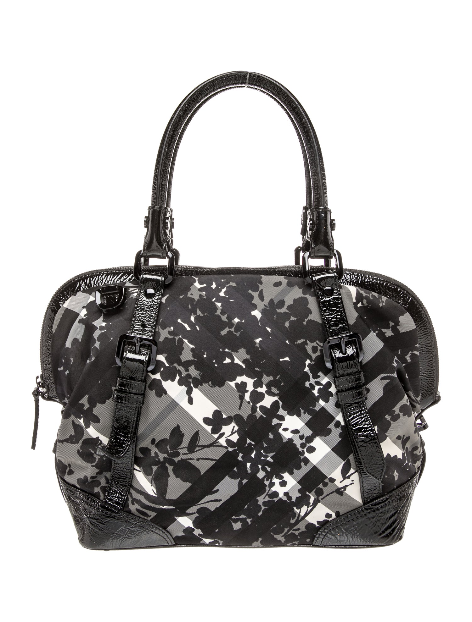 Burberry Beat Check Vintage Floral Beat Handle Bag Vintage