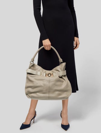 Burberry Leather Top Handle Bag
