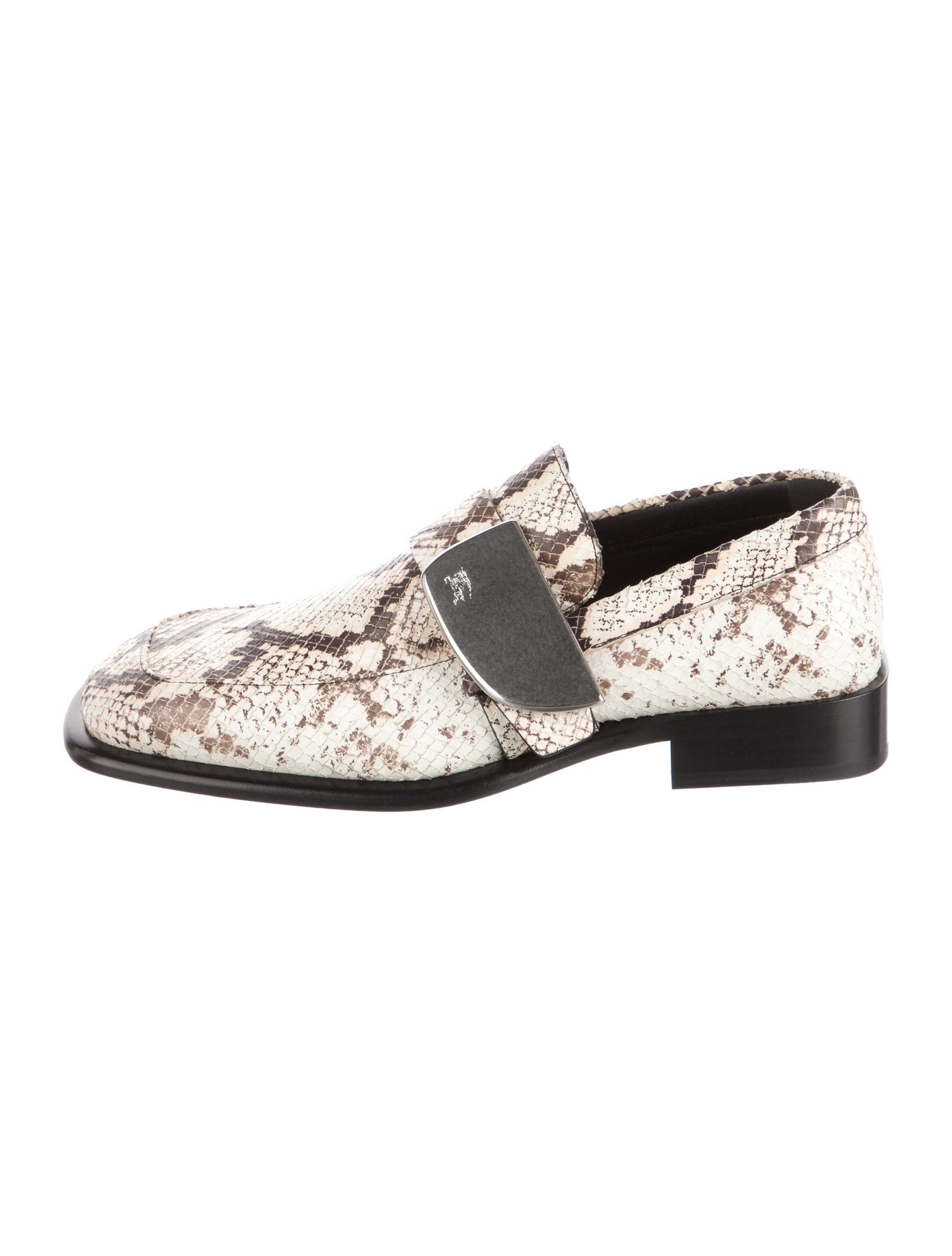 Burberry Snakeskin Animal Print Loafers