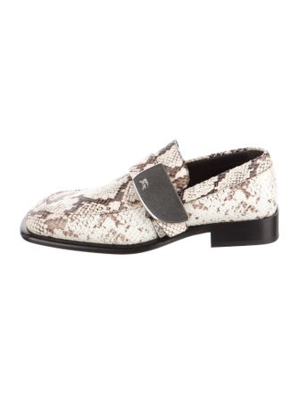 Burberry Snakeskin Animal Print Loafers
