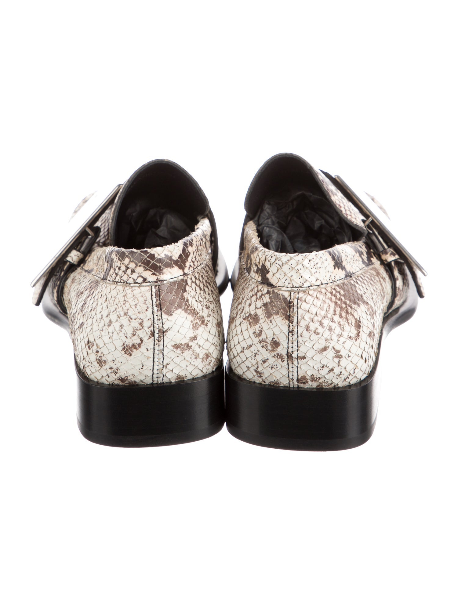 Burberry Snakeskin Animal Print Loafers