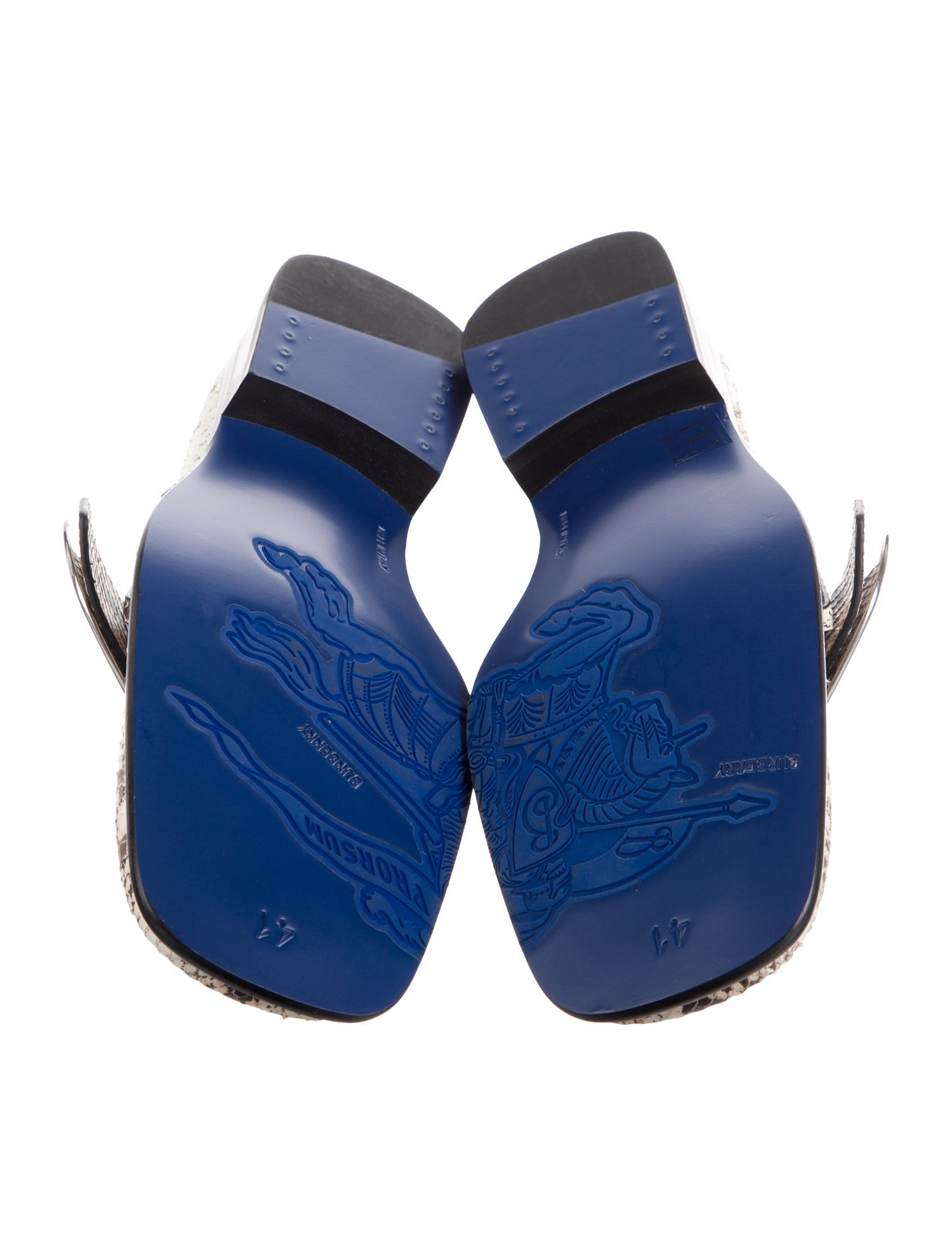 Burberry Snakeskin Animal Print Loafers