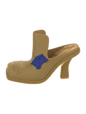 Burberry Rubber Graphic Print Mules
