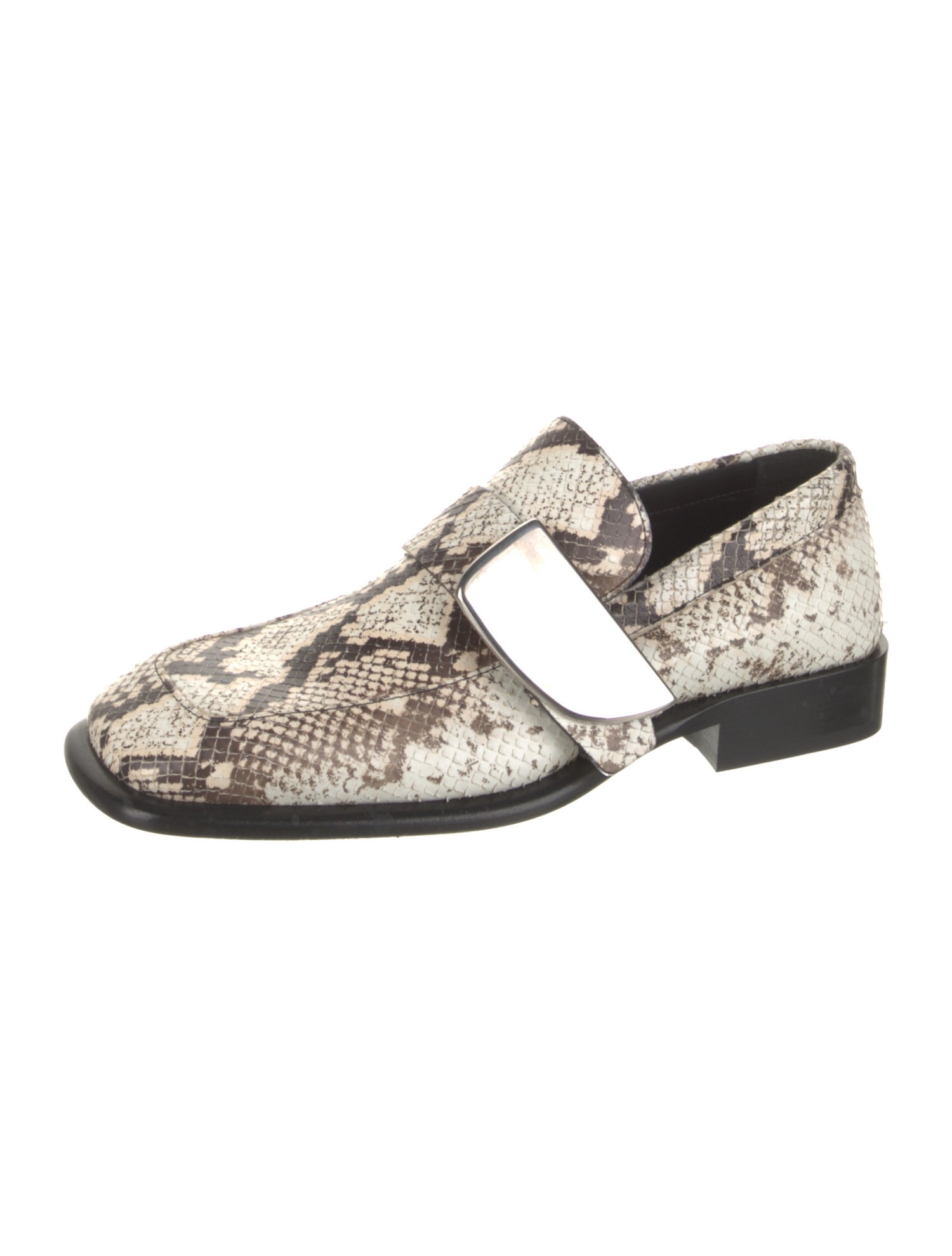 Burberry Snakeskin Animal Print Loafers